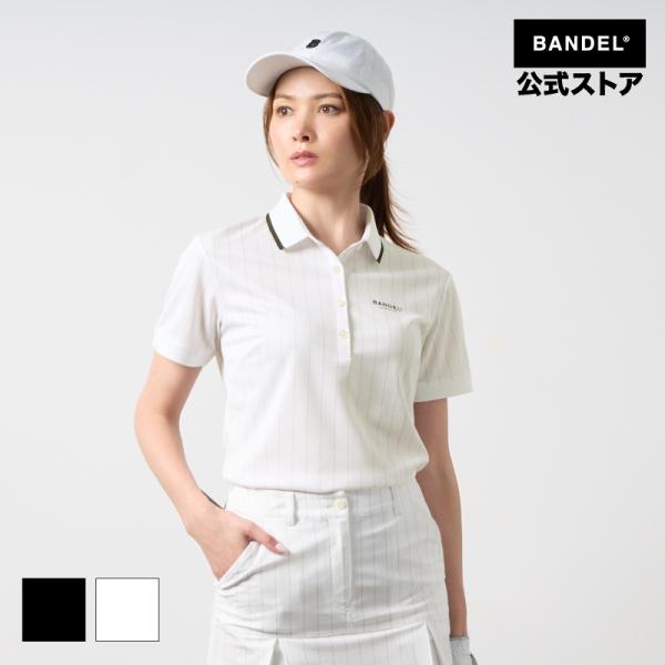 ◆新品現品限り◆バンデルゴルフレディースポロシャツ BANDEL（バンデル） ウィメンズ ピンストライプポロシャツ ゴルフ ピン