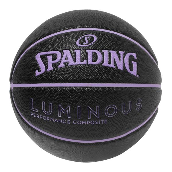 他サイト： バスケットボール SPALDING 合成皮革ボール ルミナス ブラック×バイオレット 5号の商品画像