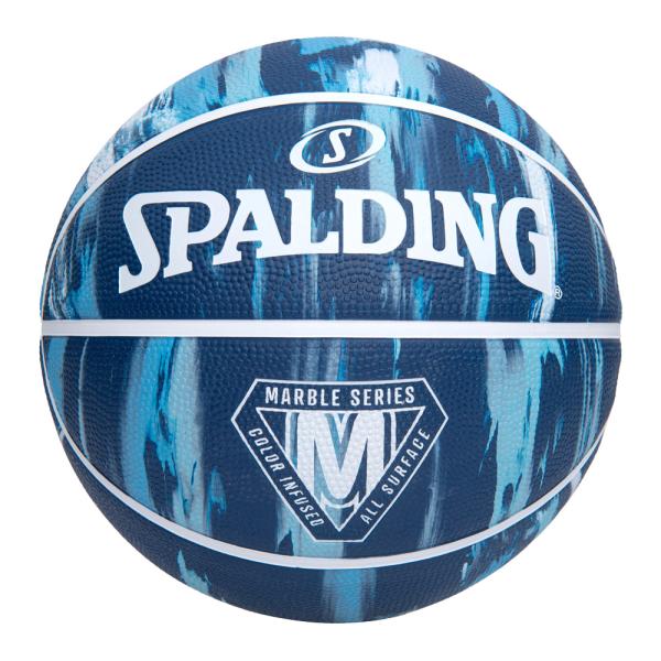 他サイト： バスケットボール SPALDING ラバーボール マーブル ネイビー ライトブルー 7号 外用の商品画像