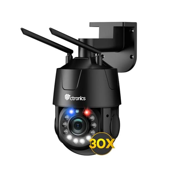 3K・500万画素】Ctronics 防犯カメラ 屋外 30倍光学ズーム 夜間150m