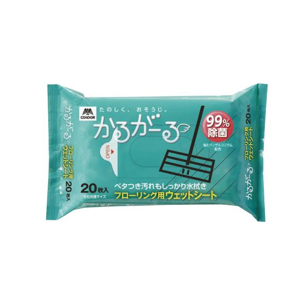 フローリングウェットシート かるがーる 20P MO650-025X-MB 山崎産業
