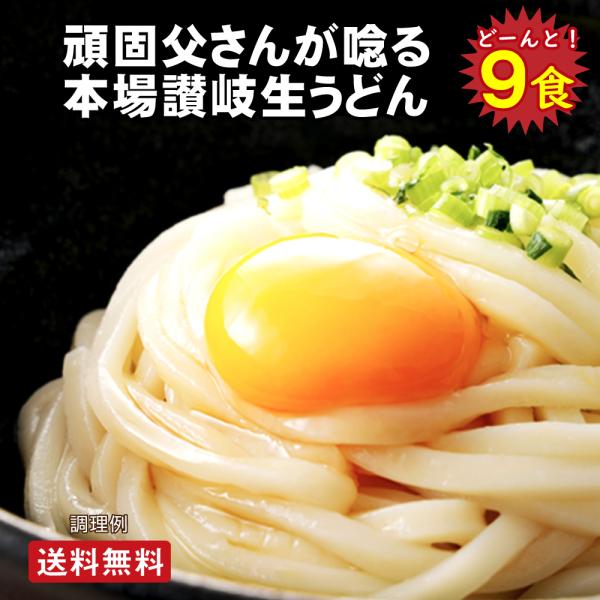 讃岐うどん 生うどん 9食 麺のみ(300g×3) 期間限定 送料無料 讃岐 普通麺 極太麺 平切麺 生うどん 生めん 生麺 香川 ポイント消化 食品