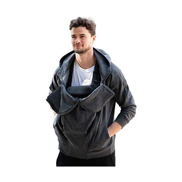 セラフィン] フード付きトレーナー 抱っこ紐対応パーカー メンズ :wss