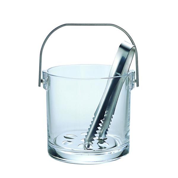 生産国：日本サイズ：口径120mm　高さ：115mm　最大径：128mm　容量：925cc材質：ソーダガラス吊り手・トング・水切り：ステンレス