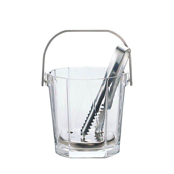 生産国：日本サイズ：口径122mm　高さ：120mm　最大径：128mm　容量：900cc材質：ソーダガラス吊り手・トング・水切り：ステンレス