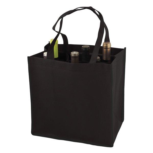 ボトル用トートバッグ6本まで持ち運び可能。底板付き（厚さ1mm）なので持ち運びやすく、さらに内側が6ッ仕切りになっているので安定して持つことができます。本体サイズ：W300×D195×H305（持ち手含まず）本体材質：不織布底板：プラスチック