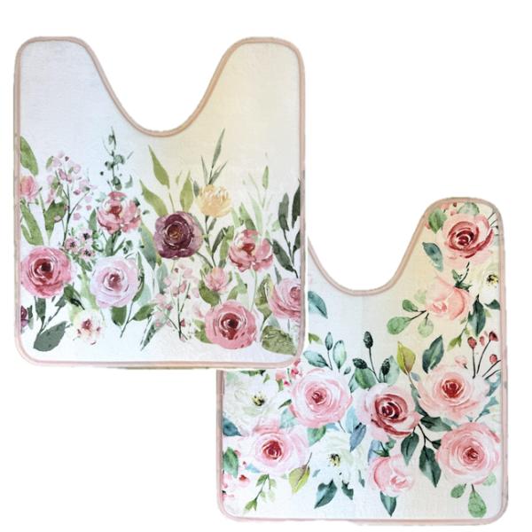 ※当店通常価格2090円がアウトレット特価です。庭園をイメージした水彩画風のプリントのトイレマットです。程よい厚みで肌触りもよく、毛足が短いのでお掃除も簡単です。※「ローズローズ」は真っ白なホワイトではなく、少し黄みがかったエクリュとなって...