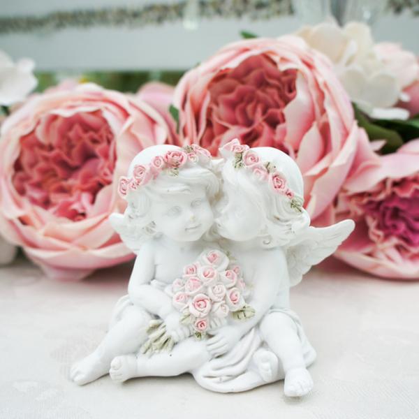 エンジェル　天使とピンクの薔薇　ペンダントランプ barazakkawithheart_qsc-029