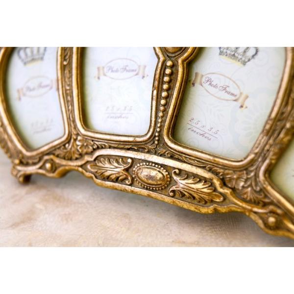 写真立て フォトフレーム ロイヤルサロン 4ウィンドウ 4窓 アンティーク調 高級感 プレゼント お祝い ギフト 王冠 クラウン Buyee 日本代购平台 产品购物网站大全 Buyee一站式代购 Bot Online