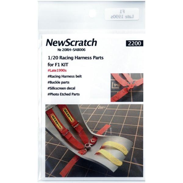 1/20 1990�N��㔼  F1���[�V���O�n�[�l�X�p�[�c �j���[�X�N���b�` 20RH-SAB006 Racing Harness Parts