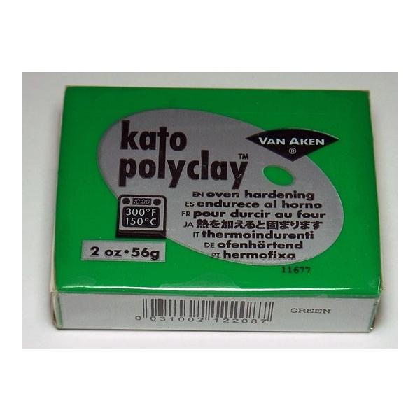 ケイトポリクレイ：グリーン【Van Aken社 オーブン樹脂粘土】ドイツ発祥の樹脂で出来たクラフト用粘土「ポリマークレイ」はオーブンで焼いて硬化させる粘土です。加熱後はプラスチック素材となって、アクセサリーやキーホルダー、インテリアにも使う...
