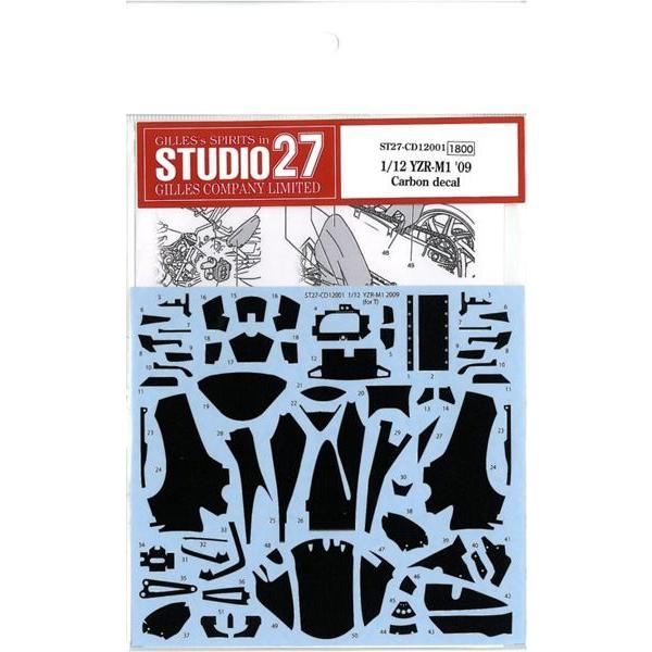1/12 YZR-M1 '09 Carbon decal  T1/12@YZR-M1@2009Ή