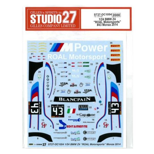 1/24 BMW Z4 "ROAL Motorsports" #43 Monza 2014  F1/24Ή