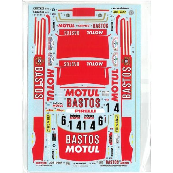 1/24 BMW M3 "BASTOS"Tour de corse/Alpin 1989