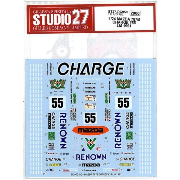 1/24 MAZDA 787B CHARGE #55 LM1991