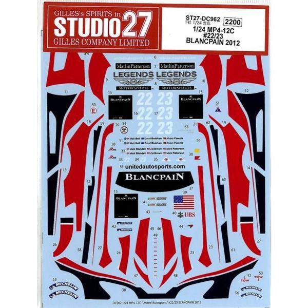 1/24 MP4/12C #22/23 BLANCPAIN 2012  F1/24Ή