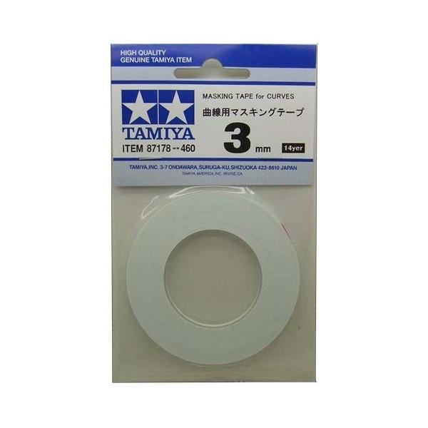 タミヤ（TAMIYA） 曲線用マスキングテープ 3mm ITEM87178 : 車模型