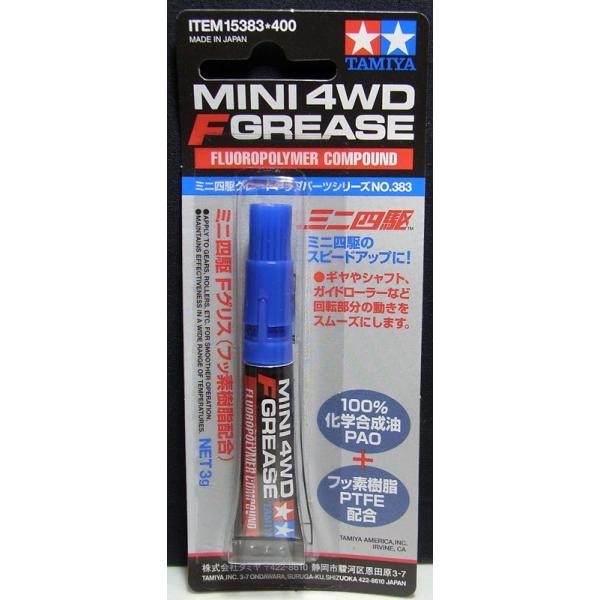 固体の中で最も摩擦係数の低いフッ素樹脂PTFEの微粒子を配合した高性能グリスです。低温でも硬くなりにくく、高温での潤滑性能にも優れています。(ITEM 15383)★アルミチューブ 3g入り。ミニ四駆のグレードアップパーツ （G.U.P.）...