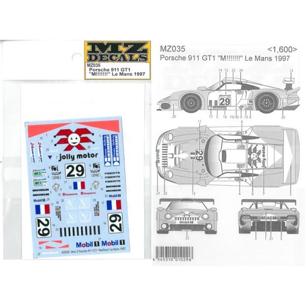 Porsche 911 GT1 "M!!!!!!"Lemans 1997 KЃ~jbcΉ