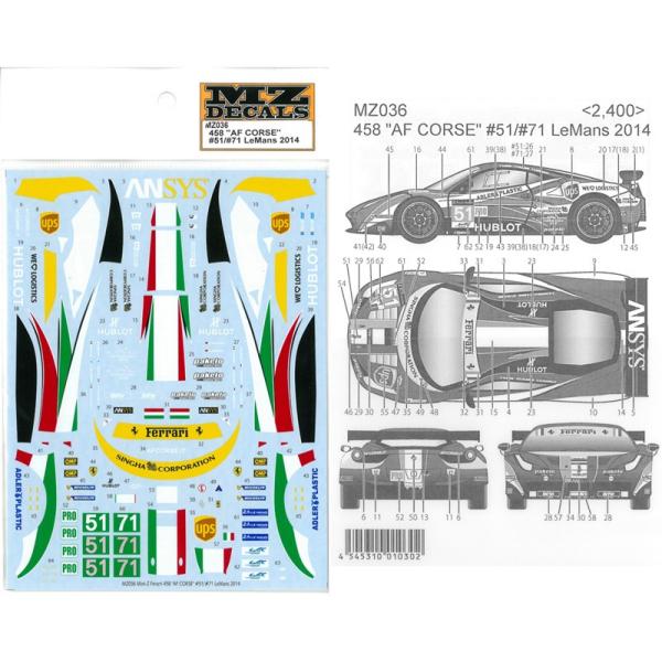 458 "AF CORSE"51/#71 LeMans 2014 KЃ~jbcΉ