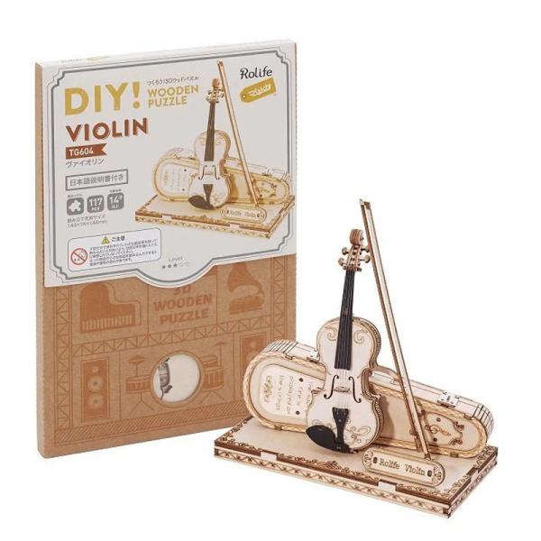 世界で人気の3Dパズルが日本語説明書付きで登場！ケース付きで見た目も可愛く、完成度も高いヴァイオリン。ワイヤーや紙などの別素材を一部に使用し、細い蛇腹パーツによってヴァイオリンの滑らかな曲線が再現されています！細い蛇腹パーツ部分は少し難易度...