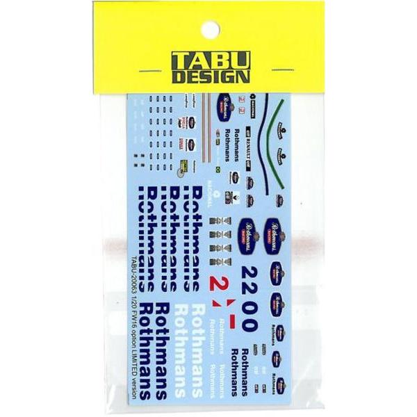 ＴＡＢＵ-20064　1/20 FW16　 F社1/20対応