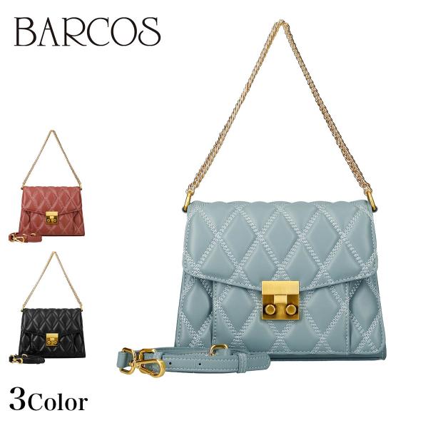 BARCOS（バルコス） 本革キルティングレザーハンドバッグ レディース