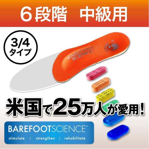 インソール扁平足足底筋膜炎barefoot Science 6段階3 4タイプ偏平足矯正足裏が痛い外反母趾開張足モートン病対策中足 骨頭部痛踵骨棘浮き指