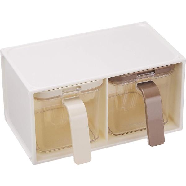 他サイト： 調味料ラック NEWクローブ 調味料ストッカー 2個組 日本製 HB-1034 調味料ケース 塩 砂糖 保存容器 収納 縦横兼用 パール金属の商品画像