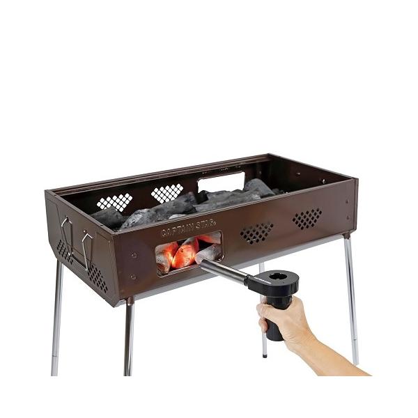 他サイト： 火起こし 送風機 イージー送風機 電池式 UG-3308 バーベキュー 焚火 キャンプ 安全 ロングノズル キャプテンスタッグの商品画像