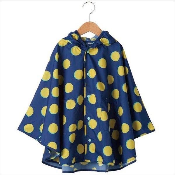 W P C キッズ レインポンチョ ムーンドット ネイビー M 着丈54cm Wkm 001 子供 レインコート 雨 撥水 通学 Wkm 001 バーゲンライフショップ 通販 Yahoo ショッピング