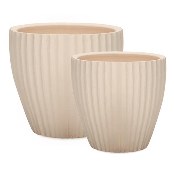植木鉢/おしゃれ/テラコッタ/素焼き鉢/小型/中型/白土規格：10号 / 外寸 30cm / 高さ 27cm / 容量 12L素材：テラコッタ規格：8号 / 外寸 25cm / 高さ 24cm / 容量 6.5L素材：テラコッタ