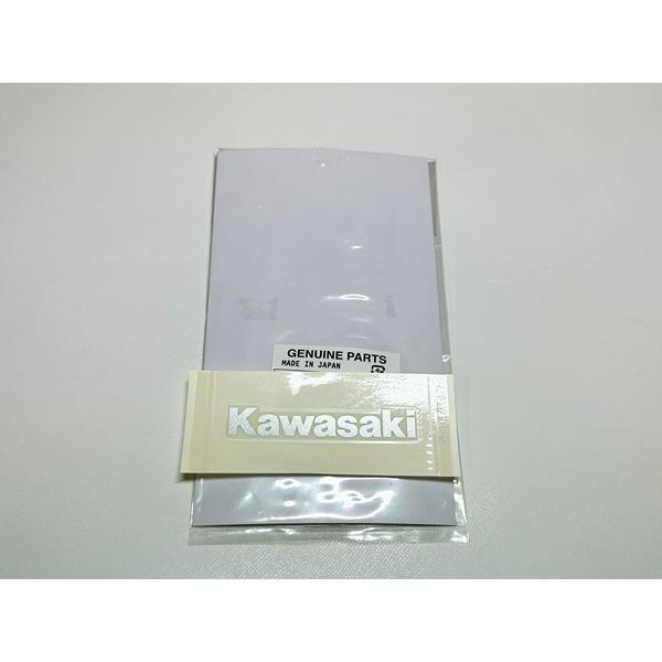 カワサキ純正 Kawasaki デカール ステッカー シルバー文字 79mm