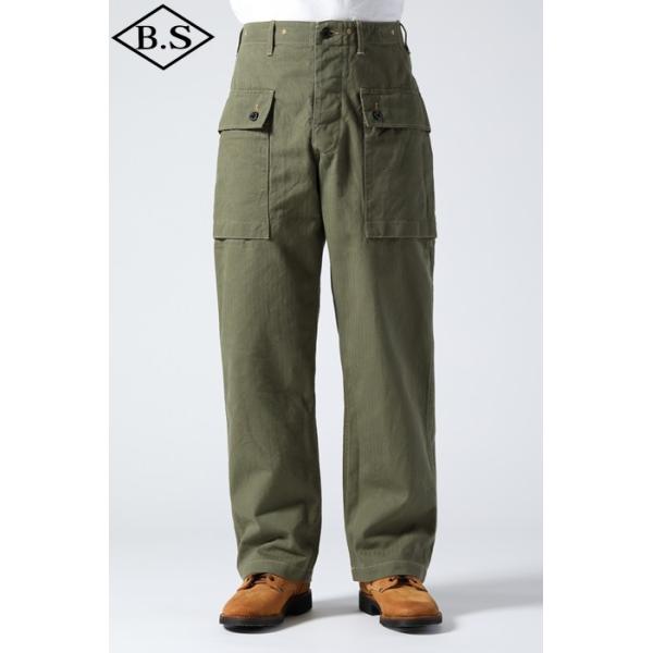 バズリクソンズ BUZZ RICKSON’S パンツ Lot No. BR42501 U.S. MARINE CORPS M-1944 HERRINGBONE PANTS SHORT LENGTH OLIVE