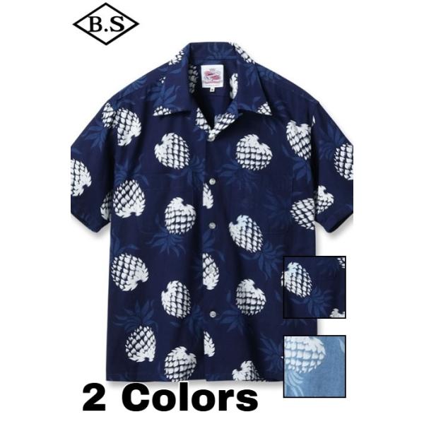 デューク カハナモク DUKE KAHANAMOKU アロハシャツ Lot No. DK39641 / DUKE KAHANAMOKU INDIGO COTTON HAWAIIAN SHIRT “DUKE'S PINEAPPLE”
