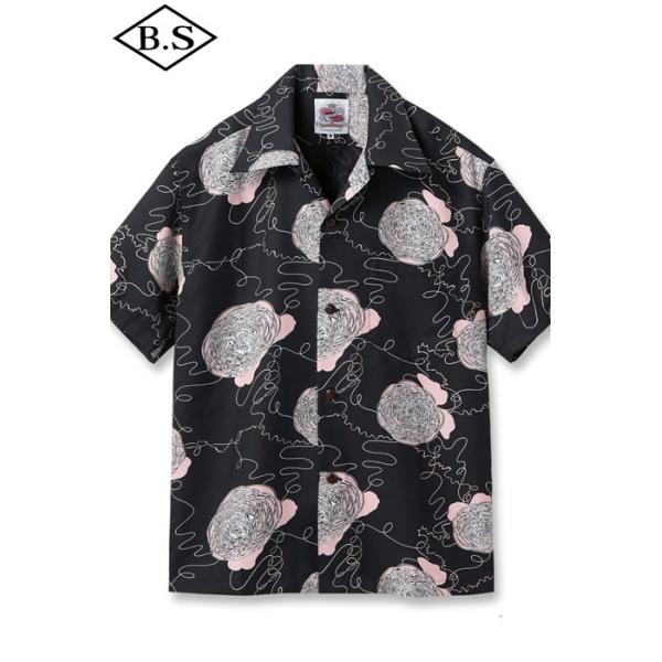 デューク カハナモク DUKE KAHANAMOKU アロハシャツ Lot No. DK39681 / DUKE KAHANAMOKU COOLMAX? HAWAIIAN SHIRT “DUKE'S WOOL BALL” BLACK