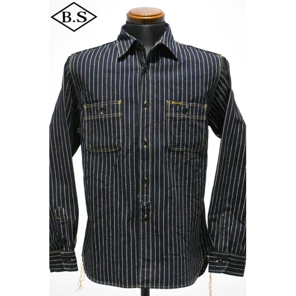 ビッグジョン BIG JOHN  長袖シャツ MS005E 10oz SELVADGE DENIM WORKSHIRTS WABASH