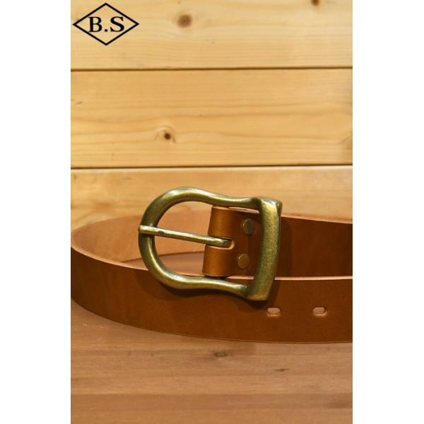 ビッグジョン BIG JOHN ベルト VBLT02 5mm Leather Belt キャメル