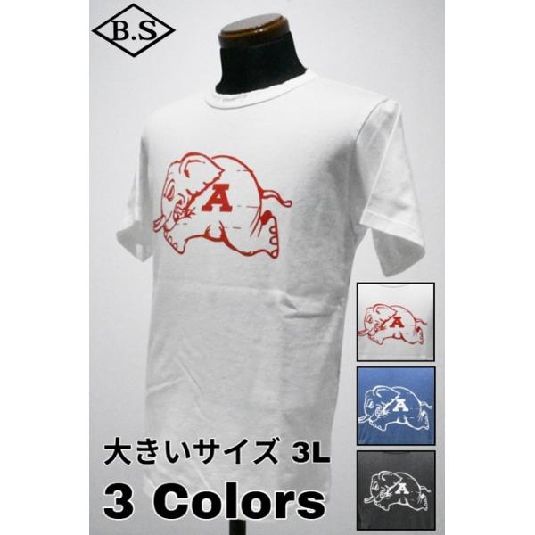 クッシュマン CUSHMAN Tシャツ 26885 USED WASH PRINT TEE (ALABAMA) 大きいサイズ