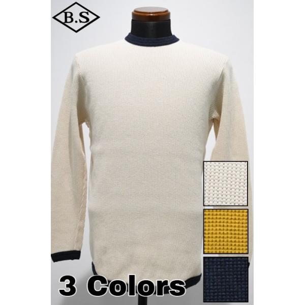 クッシュマン CUSHMAN 長袖Tシャツ 26392 Big Waffle Two Tone L/S Tee