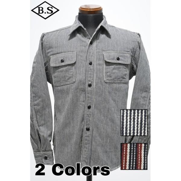 デラックスウエア DELUXEWARE 長袖シャツ HV-01A HICKORY NEL SHIRT