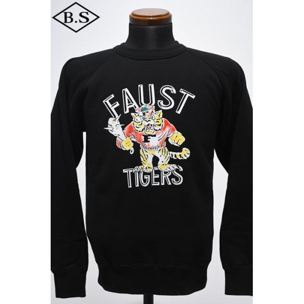 ダッパーズ Dapper’s スウェット LOT1889 3.0mm Binder Crew Neck Sweat Flocky Print Design Model / BLACK