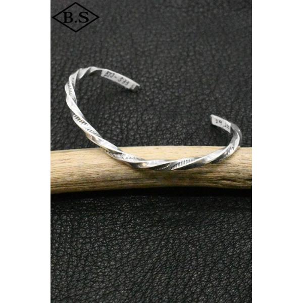 インディアンジュエリー INDIAN JEWELRY 小物  バングル  FHB03-006 インゴット ツイステッド カーブラインタイプ