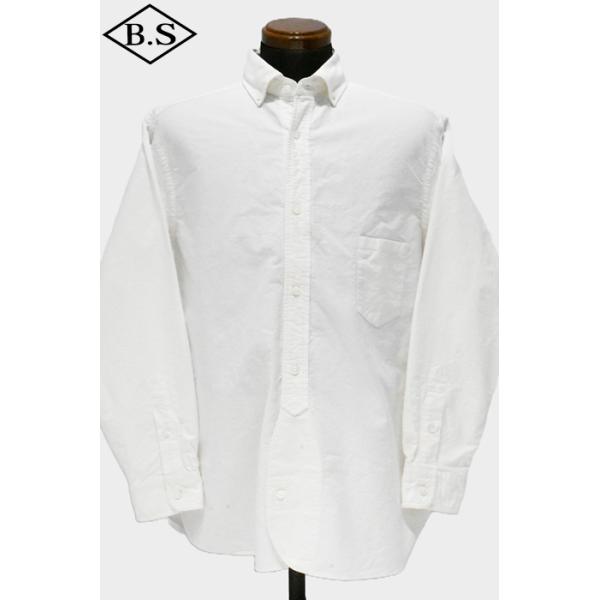 ナイジェル ケーボン Nigel Cabourn 長袖シャツ 80250010105 BRITISH OFFICERS SHIRT TYPE2 OX ブリティッシュオフィサーズシャツ タイプ2 オックス / WHITE