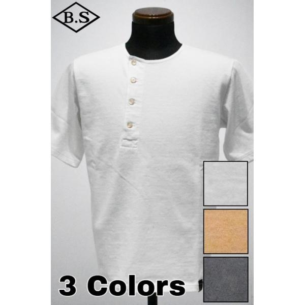 プリクエル PREQUEL Tシャツ  C1016 Stiff Cotton Henley T-shirt ヘンリーTシャツ