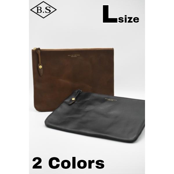 ローリングダブトリオ　ポーチ　Mサイズ SQUARE ZIP & SNAP POUCH size M -BLACK LEATHER – THE BOOTS SHOP ONLINE