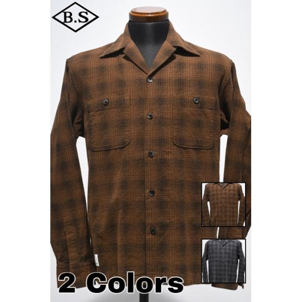 ショット schott 長袖シャツ 7826220013 PRINT OMBRE CHECK FLANNEL SHIRT/プリント オンブレ チェック フランネル シャツ
