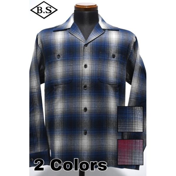 ショット schott 長袖シャツ 7826220014 OMBRE CHECK FLANNEL SHIRT/オンブレ チェック フランネル シャツ