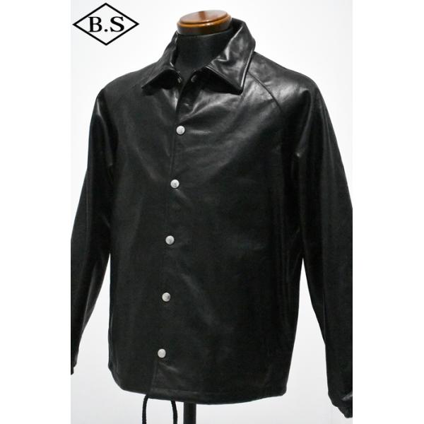 �V���b�g  schott ���U�[�W���P�b�g 7825950054 LEATHER COACH JACKET ���U�[ �R�[�`�W���P�b�g �u���b�N ���i�摜1
