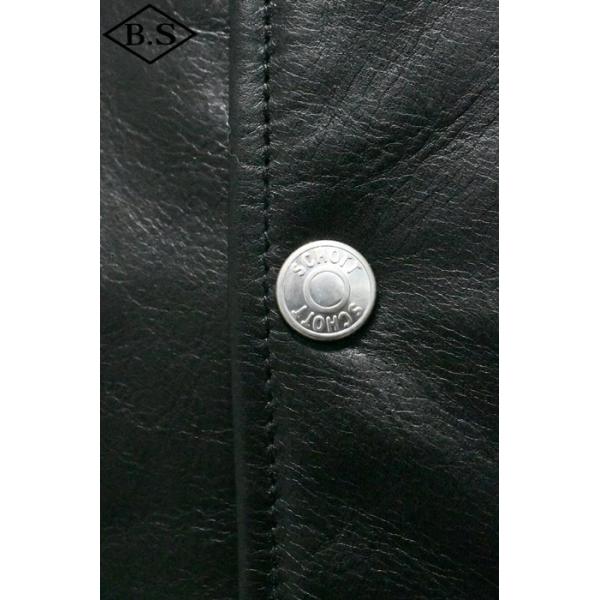 �V���b�g  schott ���U�[�W���P�b�g 7825950054 LEATHER COACH JACKET ���U�[ �R�[�`�W���P�b�g �u���b�N ���i�摜4